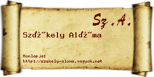 Székely Alóma névjegykártya